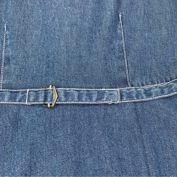 Karen Kane 90s Denim Maxi Dress Button Front Size 6 NWTOS USA Boho Cottage - Picture 6 of 13